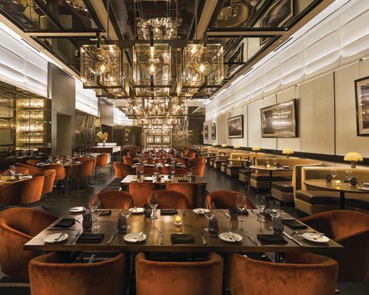 The dazzling main dining room at CUT by Wolfgang Puck PHOTO COURTESY OF BRANDS