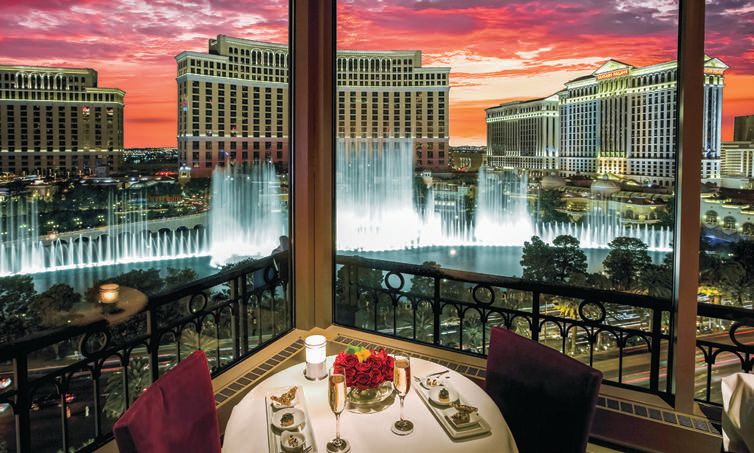 Stunning fountain views await at Paris Las Vegas’ Eiffel Tower Restaurant. PHOTO COURTESY OF BRANDS