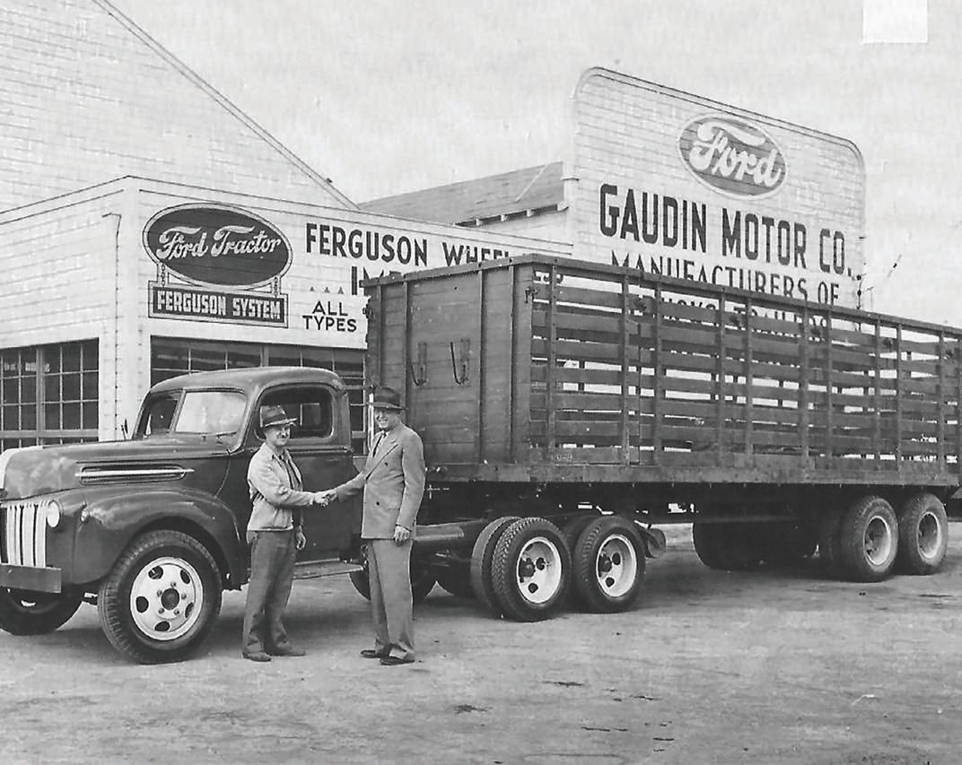 Gaudin Motor Company in Salinas, Calif., circa 1940 PHOTO COURTESY OF GAUDIN MOTOR COMPANY