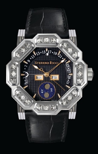 Stefano Ricci’s Octagon Diamond Lux perpetual calendar timepiece  PHOTO COURTESY OF BRANDS