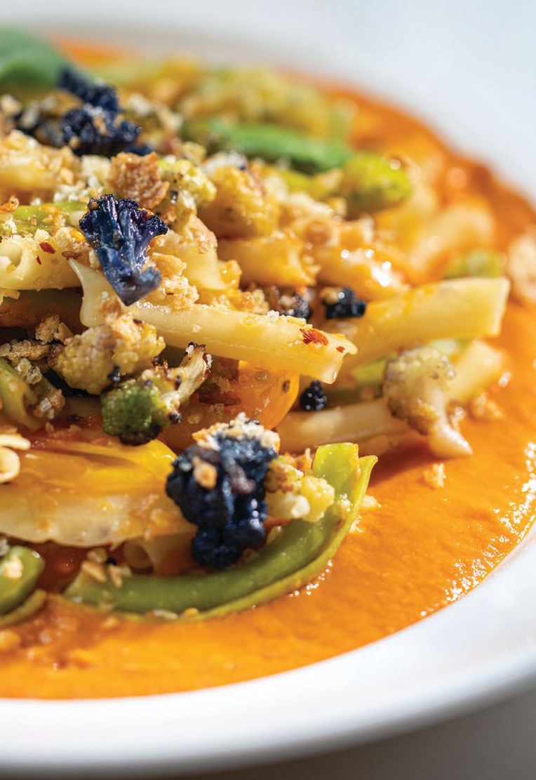 Brera Osteria’s vegan garganelli pasta is found on its new Chef’s Go Vegan tasting menu PHOTO: COURTESY OF BRERA OSTERIA