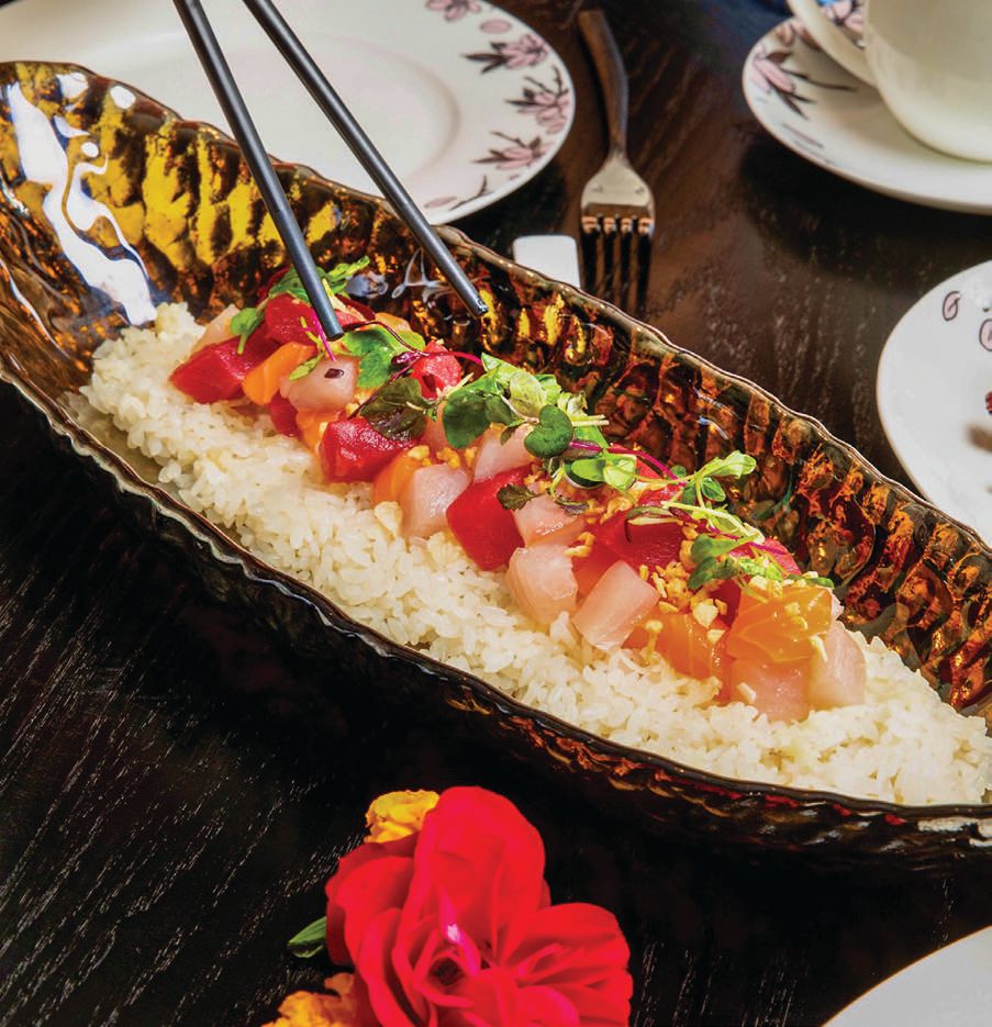 Fuhu’s chirashi—a fresh selection of sashimi served with seasoned sushi rice PHOTO COURTESY OF: RESORTS WORLD LAS VEGAS