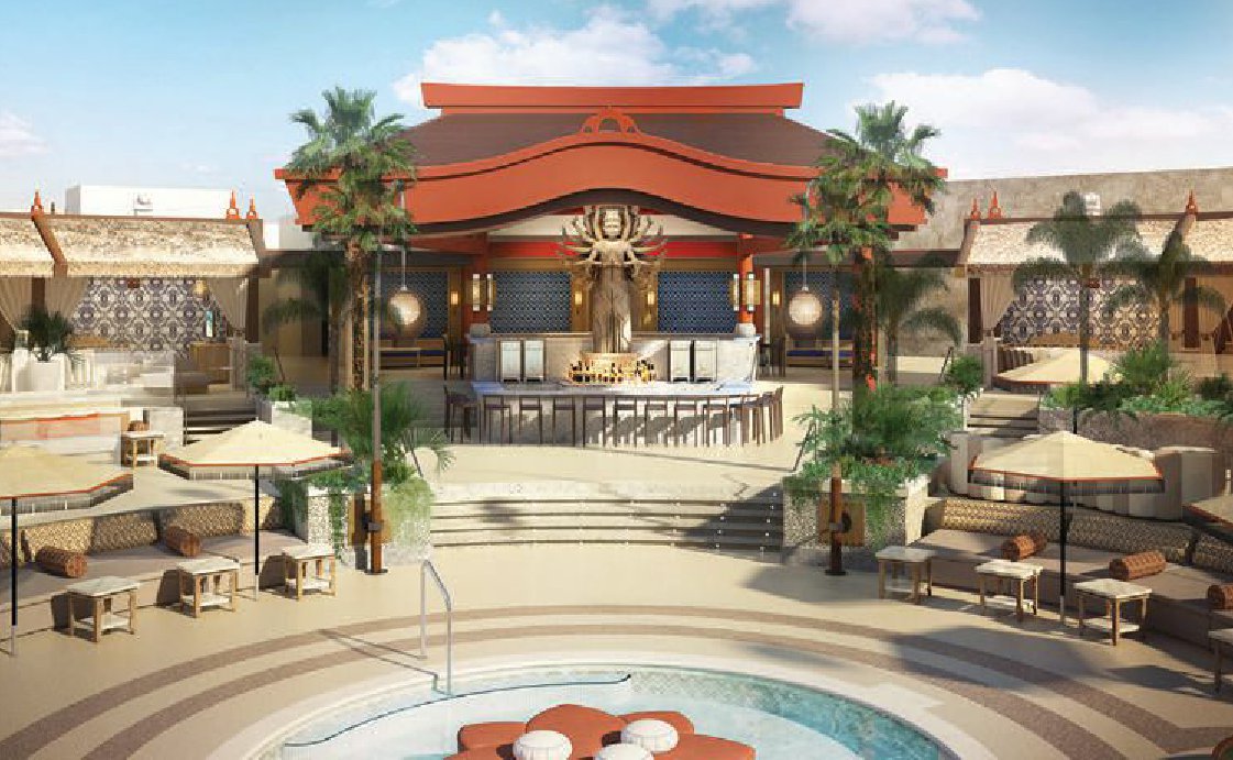 With space for up to 3,000 guests, TAO Beach Dayclub returns with a brandnew
look this spring PHOTO: BY ROCKWELL GROUP