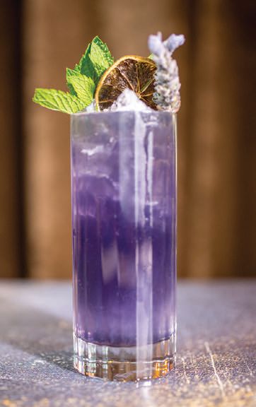 The Moroccan Lavender Fields Forever cocktail at Barry’s Downtown Prime. PHOTO COURTESY OF BRANDS