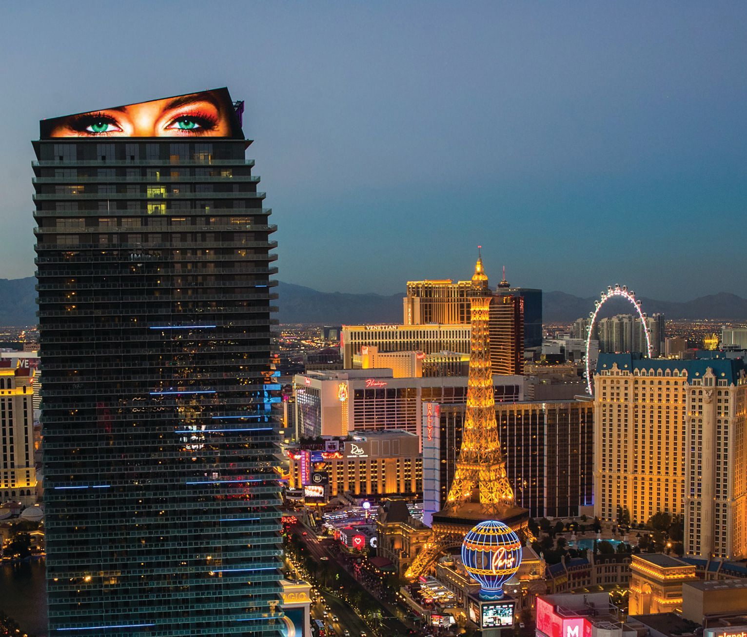 A bird’s-eye view of The
Cosmopolitan of Las Vegas. PHOTO COURTESY OF BRANDS