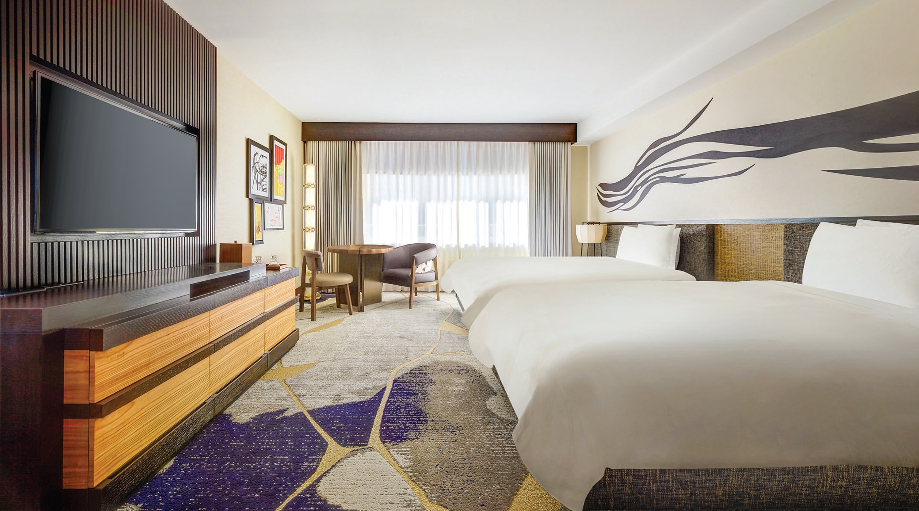 Nobu Hotel Las Vegas at Caesars Palace, which recently revamped its swanky guest rooms, welcomes furry friends to its luxe accommodations. PHOTO: BY BARBARA KRAFT